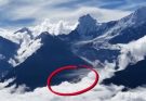 Drone footage has captured the dramatic glacier collapse believed to have triggered deadly flash floods across Nepal and Tibet.