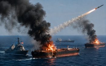 US forces destroyed three Iranian oil tankers after Tehran launched missiles at two American Navy ships.